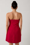 Muriel Strapless Fold Over Neckline Mini Dress