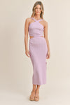 Amiri Criss Cross Halter Ribbed Cut Out Midi Dress