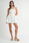 Eleanor Eyelet & Lace Cut Out Mini Dress