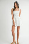Eleanor Eyelet & Lace Cut Out Mini Dress