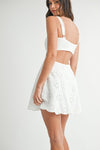Eleanor Eyelet & Lace Cut Out Mini Dress