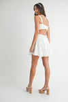 Eleanor Eyelet & Lace Cut Out Mini Dress