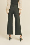 Kairi High Waist Straight Leg Front Pocket Pants - Black