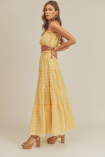 Romina Plaid Tube Top & Maxi Skirt Set
