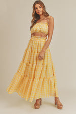 Romina Plaid Tube Top & Maxi Skirt Set