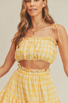 Romina Plaid Tube Top & Maxi Skirt Set