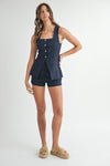Liv Square Neckline Vest Top & Shorts Set