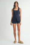Liv Square Neckline Vest Top & Shorts Set