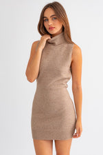 Kesha Turtle Neck Knit Mini Dress