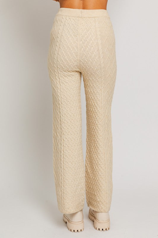 Veronique Cable Knit Strapless Top & Pant Set