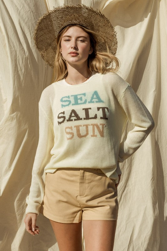 "Sea Sun" Light Weight Sweater Top