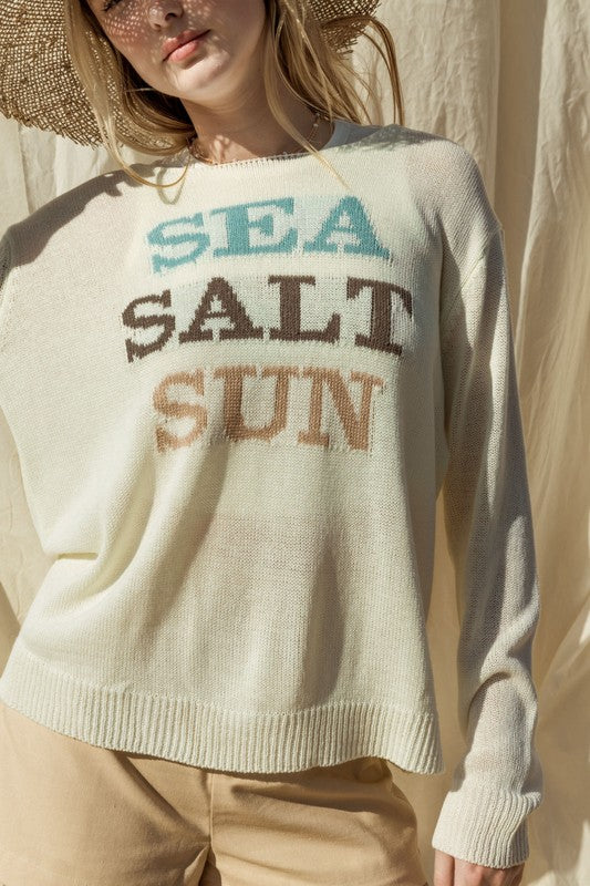 "Sea Sun" Light Weight Sweater Top