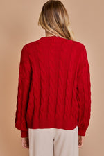 FaLaLa Mock Neck Knit Long Sleeve Sweater Top