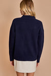 Emmie Long Sleeve Martini Sweater - Navy