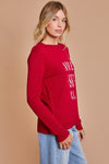 "Apres Ski Club" Crew Neck Long Sleeve Sweater Top