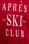 "Apres Ski Club" Crew Neck Long Sleeve Sweater Top