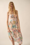 Kanie Tropical Motif Print Cami Midi Dress