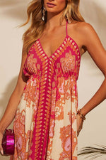 Aileen Halter Low Tie Back Scarf Maxi Dress