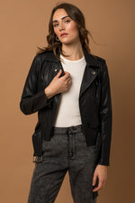Regan Faux Leather Moto Jacket