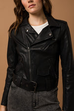 Regan Faux Leather Moto Jacket