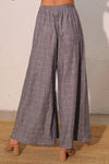 Mackenzie Linen Plaid Halter Tie Back Top & Pants Set