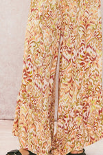 Bianca Printed Ruffle Jumpsuit - Coral Print - BEST SELLER