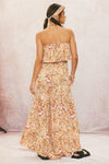Bianca Printed Ruffle Jumpsuit - Coral Print - BEST SELLER