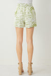 Marat Printed Button Down Top And Belted Short Set
