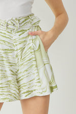 Marat Printed Button Down Top And Belted Short Set