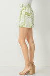 Marat Printed Button Down Top And Belted Short Set
