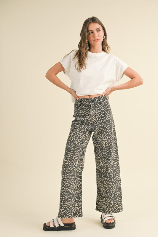 Dahlia Leopard High Waist Pants