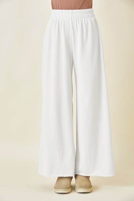 Alcie Wide Leg Pants And Mini Top Set - Off White