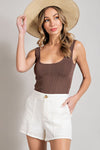 Marjorie Linen Dress Shorts - White