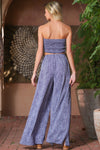 Jane Stripe Strapless Top & Wide Leg Pants Set