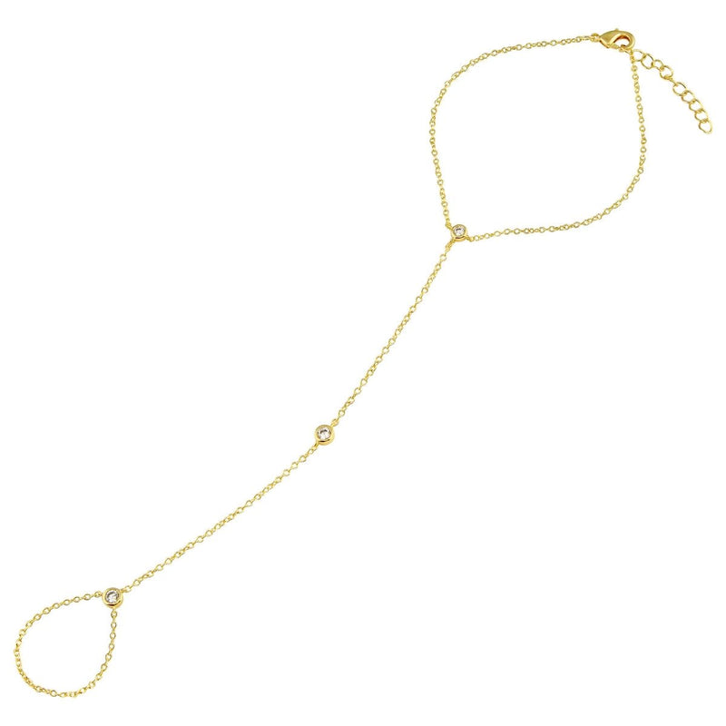 Salima Cubic Z Hand Chain - 18K Dipped