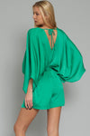 Paisleigh Kimono Sleeve  Romper - Green