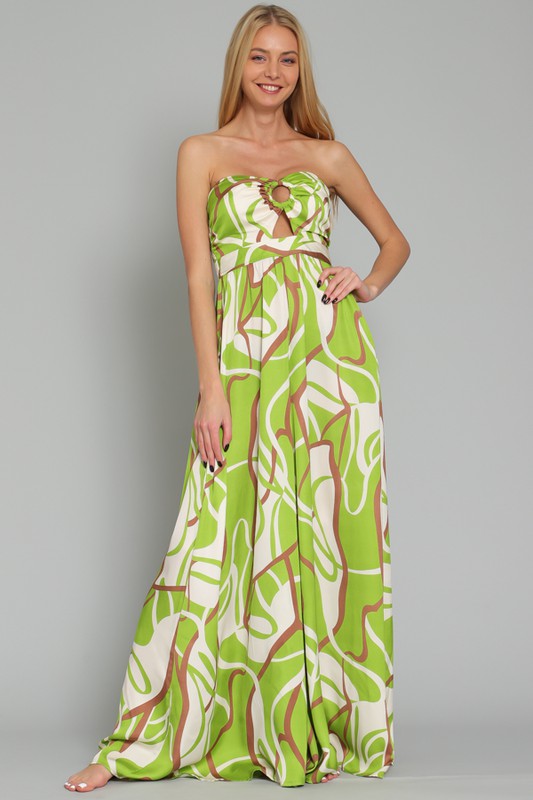 Marli Strapless Front Ring Jumpsuit