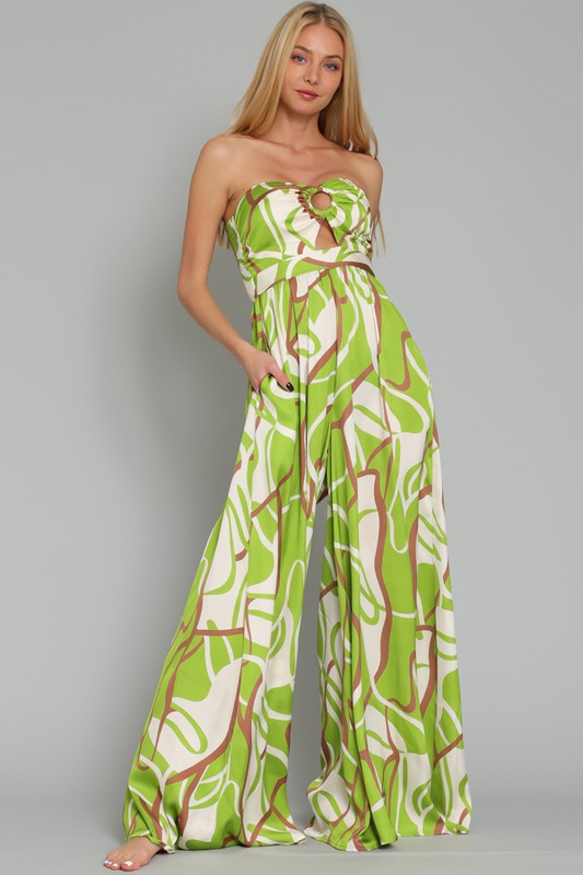 Marli Strapless Front Ring Jumpsuit