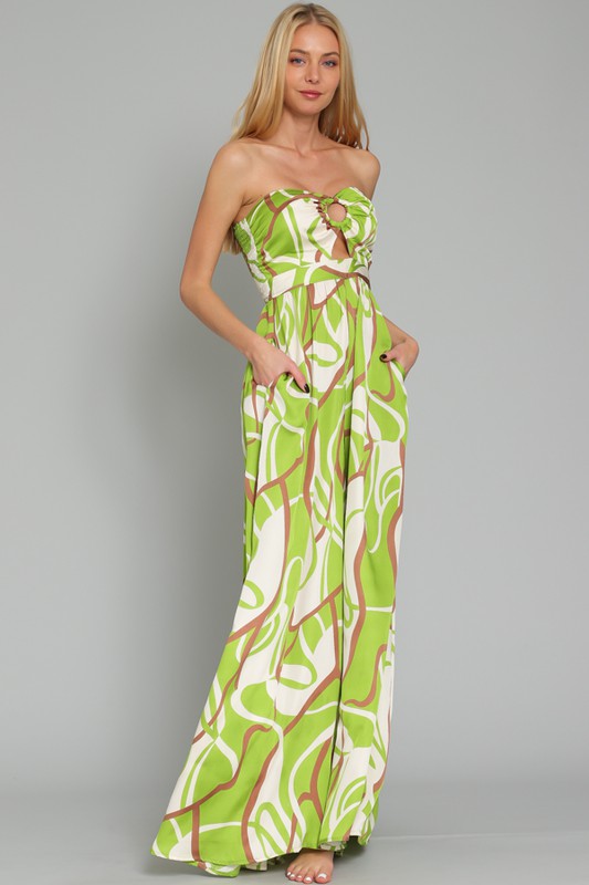 Marli Strapless Front Ring Jumpsuit