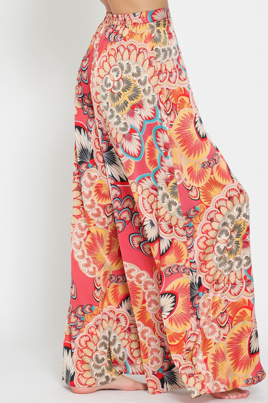 Gwendolyn High Waist Wide Leg Printed Pants