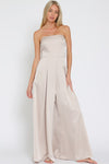 Denise Strapless Tie Back Jumpsuit - Champagne