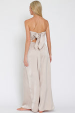 Denise Strapless Tie Back Jumpsuit - Champagne