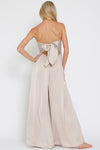 Denise Strapless Tie Back Jumpsuit - Champagne