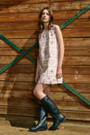 Magnolia Western Print Shift Mini Dress