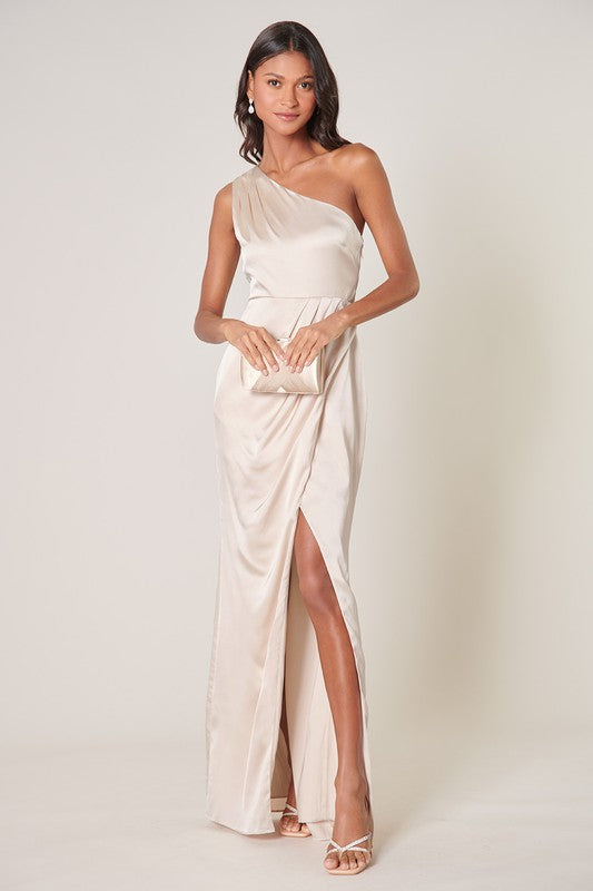 Isadora Satin One Shoulder Maxi Dress Girls Will Be Girls Isadora Satin One Shoulder Maxi Dress Girls Will Be Girls