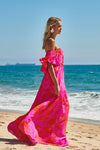 Emmalina Floral Off Shoulder Ruffle Maxi Dress