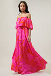 Emmalina Floral Off Shoulder Ruffle Maxi Dress