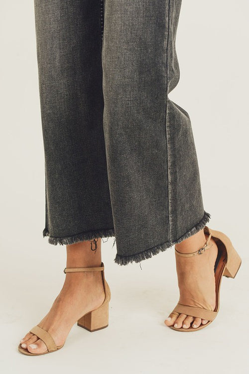Zulie High Rise Ankle Wide Jeans