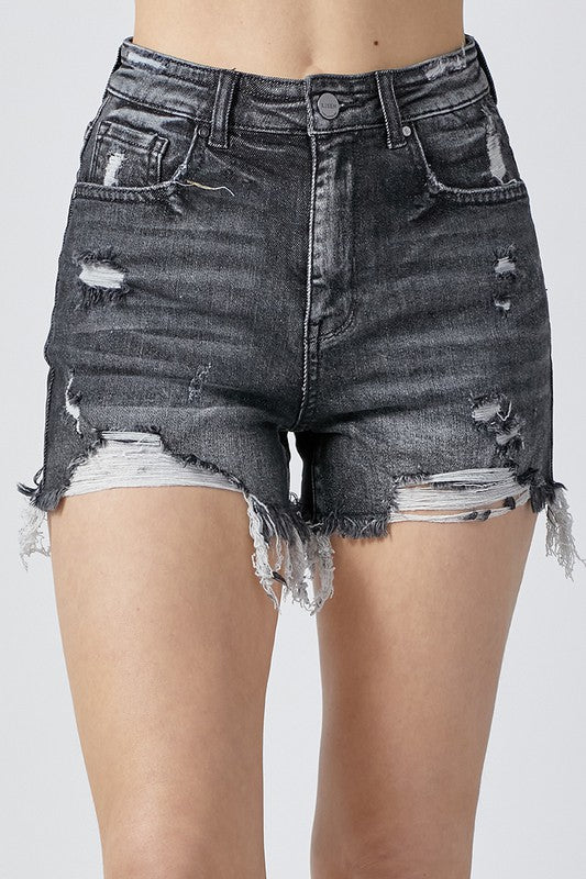 Buy DVG Wholesale Price Women High Waist Side Striped Denim Shorts