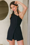 Nulah One Shoulder Romper - Black